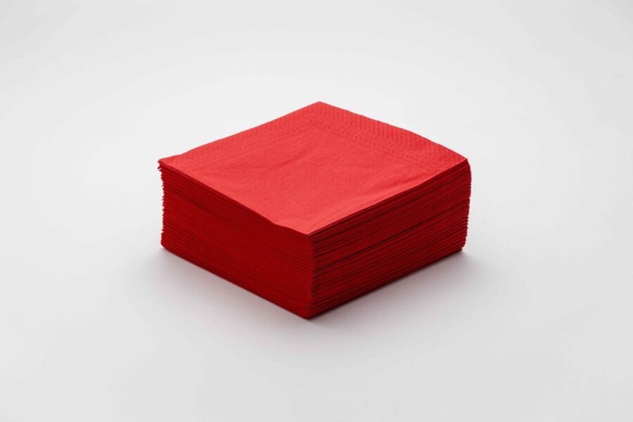 SERVET 40X40CM 1/4 2LG ROOD