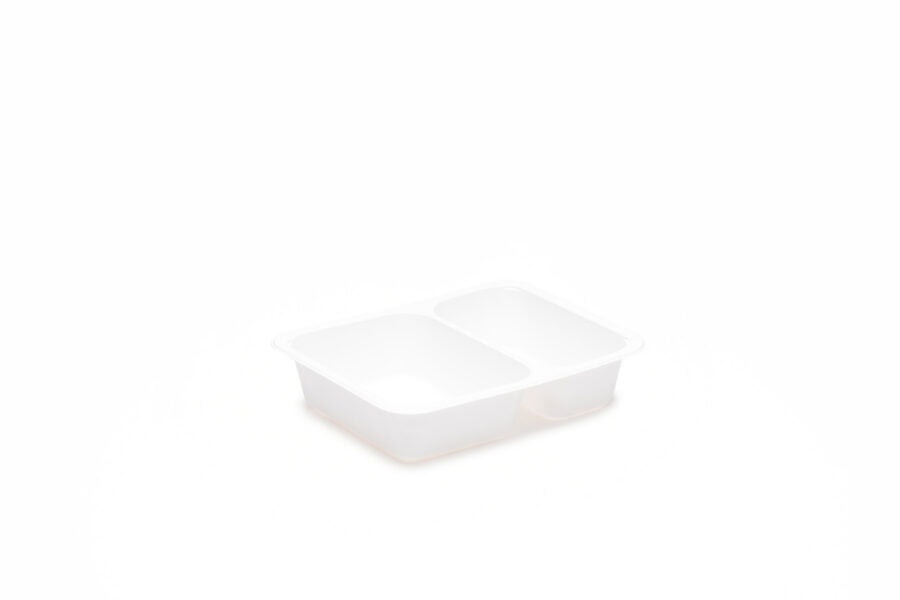 BAC A MENU RECTANGULAIRE 2 COMP. H45 RPP BLANC