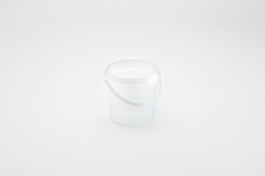 COMBI POT ROND 1000CC INVIOLABLE AVEC POIGNE RPP TRANSPARENT (SOUS EMBALLEE)